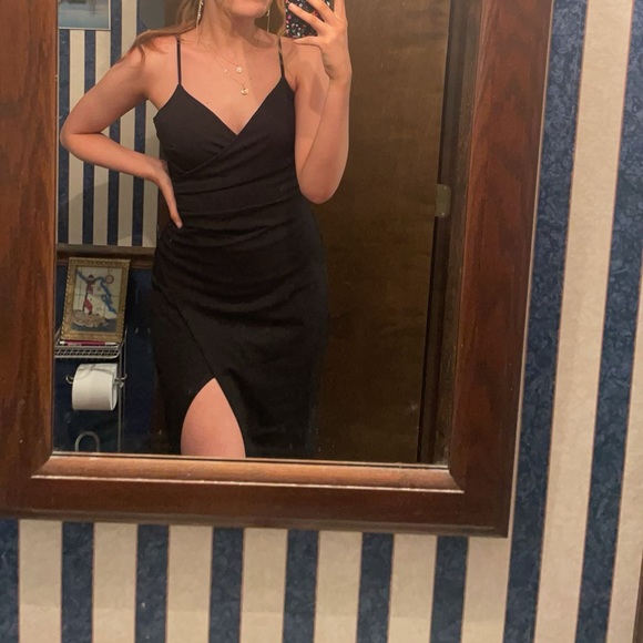 Black Windsor Prom/Formal Dress with Slit - Picture 2 of 6